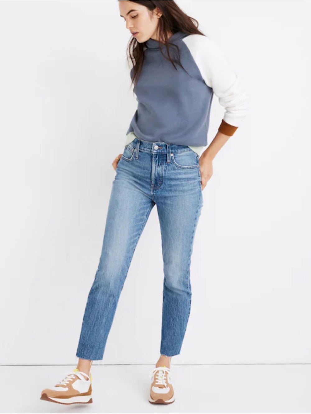 Madewell - 28 Tall - Mid-Rise Perfect Vintage Jeans in Enmore wash
